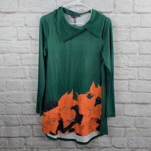 Azalea Green and Red Poinsettia Christmas Dress